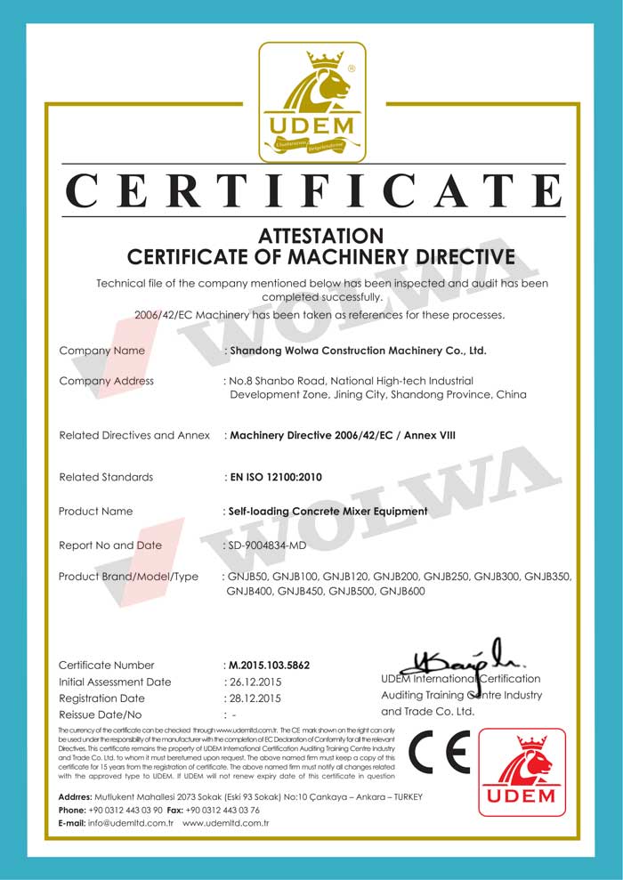 沃爾華系列自動上料車順利通過歐盟CE認(rèn)證 沃爾華系列自動上料車順利通過歐盟CE認(rèn)證